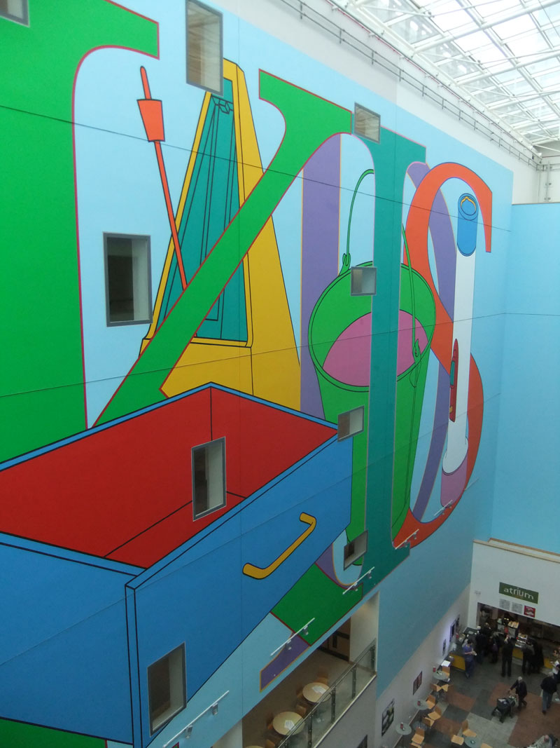 Wall painting at the JR