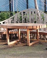 Detail of art seating at IDRM