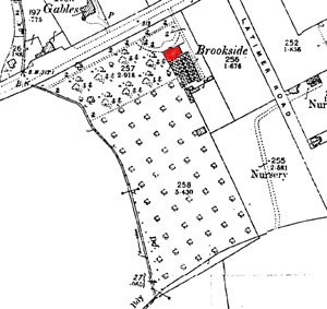 1898 map showing Brookside