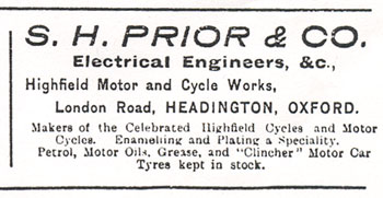 1911 advertisement for Prior