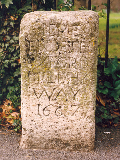 Mileway stone, Cheney Lane