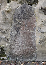 Stone set in south wall of Cuckoo Lane