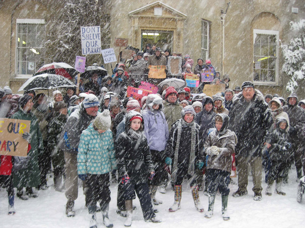 Library protest