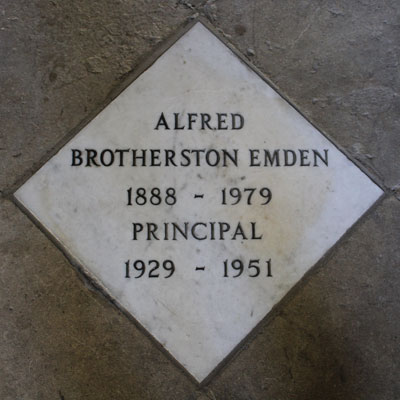 Emden stone in chapel