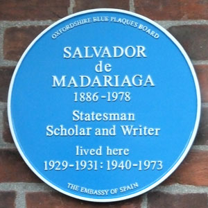 Plaque to de Madariaga