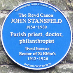 Blue plaque to Stansfeld