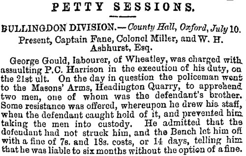 Trouble at the Mason's in 1875