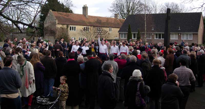 Morris dancing at the Chequers