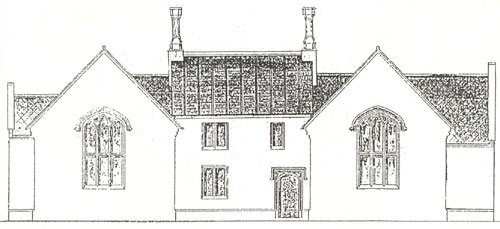 Front elevation of 1847 school