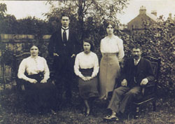 Jeffrey family in back garden