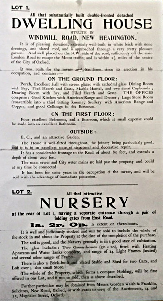 Sale of West's in 1907