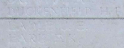 J. E. Eadle on Tyne Cot Memorial