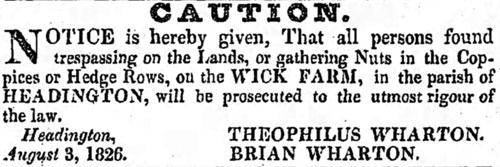 Trespass notice