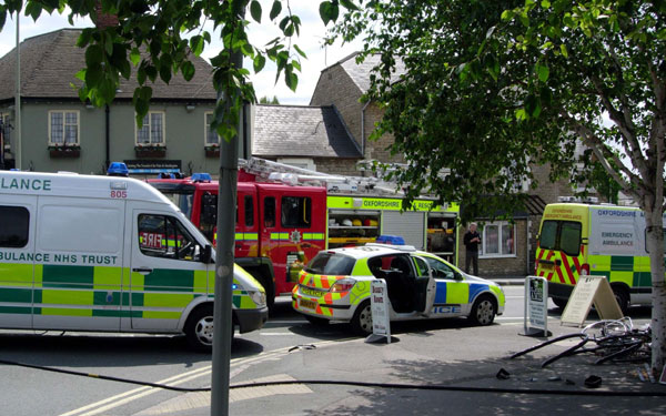 Fire, police, ambulance
