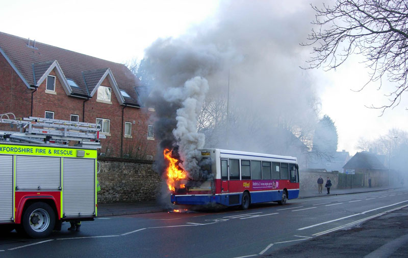 Fire engine parks