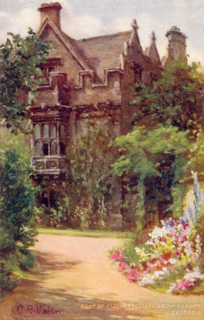 Part of St John's College from garden