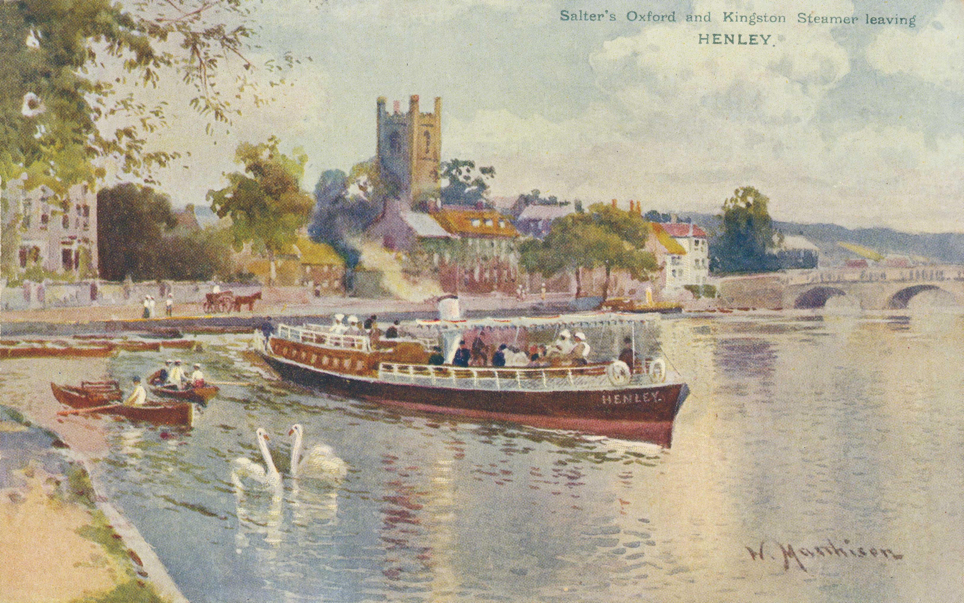 Steamer leaving Henley