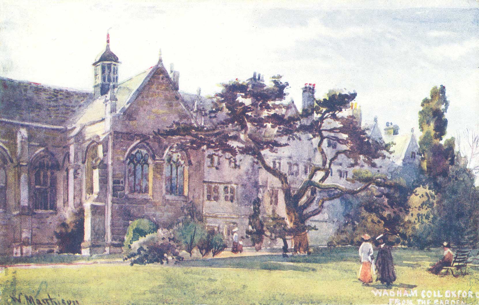 Wadham College from the garden