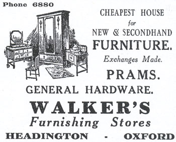 Walker&rsquo;s ad, 1933