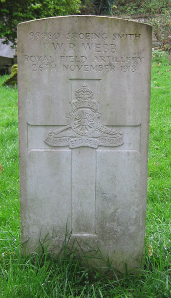 Webb’s grave at Holy Trinity Church