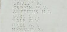 C. J. Gurl on Tyne Cot Memorial